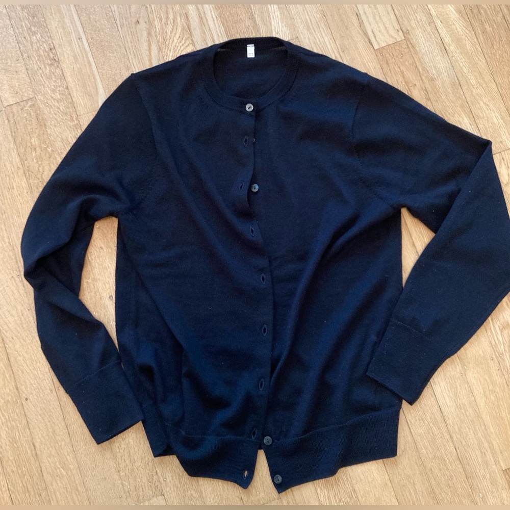 Muji | wool | cardigan | long sleeve | small | NWOT | black